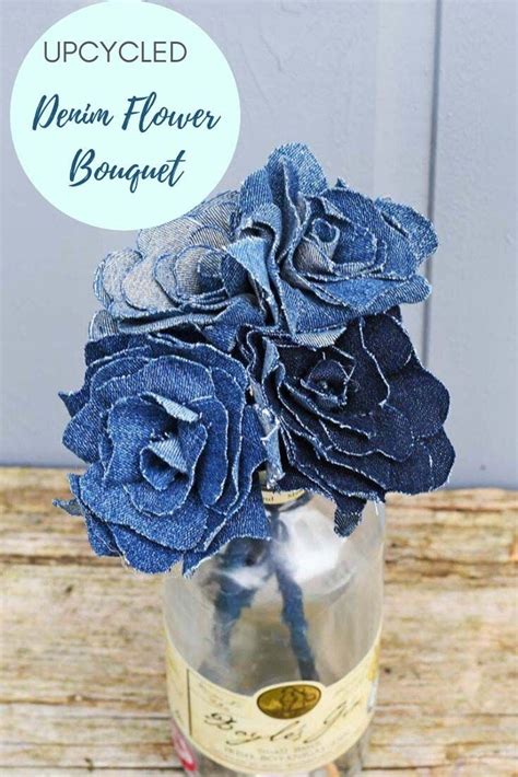 upcycled denim flowers from jeans